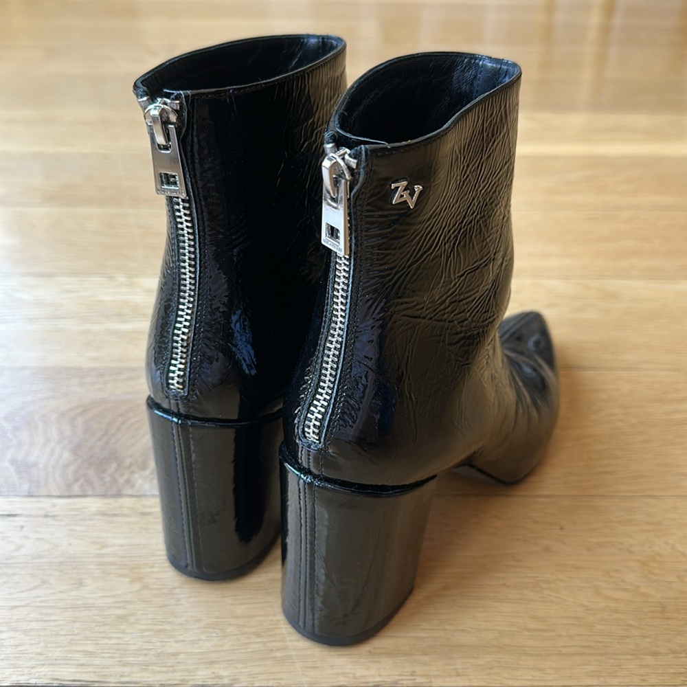 Zadig & Voltaire Glimmer Block Heel Black Boots - Picture 4 of 7